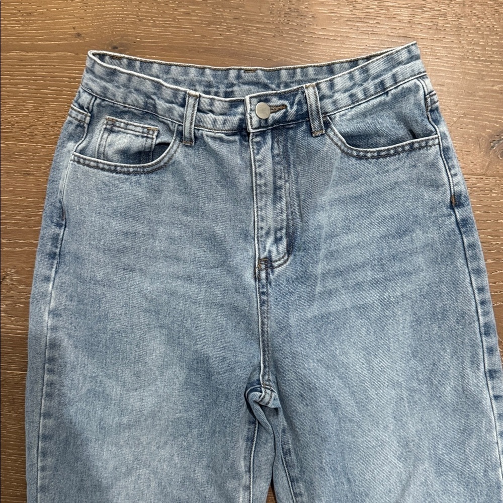 Cider Light Wash High Rise Straight Leg Jeans Size S 90s Style - Picture 4 of 5